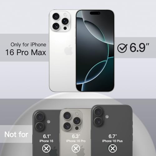 JETech Silicone Case for iPhone 16 Pro Max, White | Silky Soft Touch, Shockproof Protection, Scratch Resistant, Microfiber Lining - color: White, size: iPhone 16 Pro Max