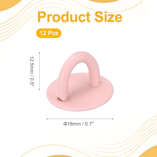 12Pcs Phone Ring Holder (0.7 Inch) - Adhesive Round Shaped Phone Finger Grip Hook Smartphones Keychain Ring Charm Loop for DIY Tablet Case Accessories, Pink - color: Pink