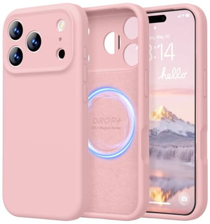 LOVE 3000 Magnetic for iPhone 17 Pro Case Silicone, Pink Sand - color: Pink Sand, size: iPhone 17 Pro 6.3inch