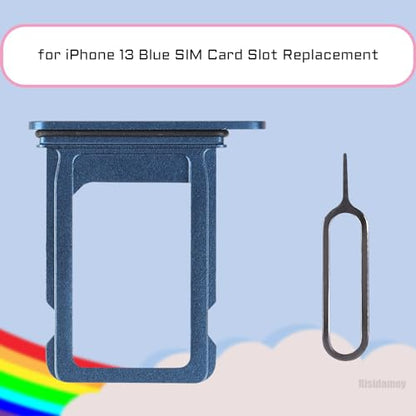 for iPhone 13 Blue Single SIM Card Tray Slot Replacement
