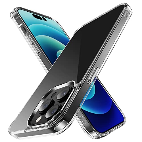 navor Transparent Diamond Clear Phone Case Compatible with iPhone 14 Pro Max 6.7-inch Lightweight Anti-Yellowing Scratch-Resistant Slim Fit Shockproof Military Grade Anti Drop [Clear] - size: iPhone 14 Pro Max 6.7"