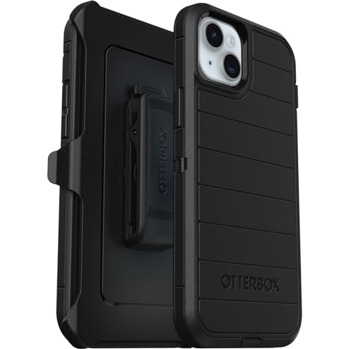 OtterBox iPhone 15 Plus and iPhone 14 Plus Defender Series Pro Case - Black, screenless, Rugged & Durable, with Port Protection, Includes Holster Clip Kickstand - color: Black
