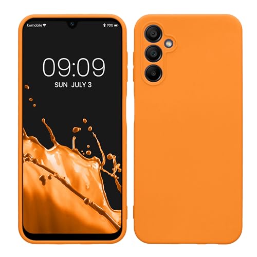 kwmobile Case Compatible with Samsung Galaxy A14 5G Case - Protective Slim TPU Phone Cover - Soft Matte Finish - Fruity Orange - color: Fruity Orange, size: Galaxy A14 5G