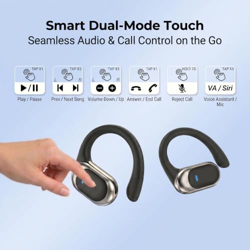 Open Ear Buds Bluetooth Headphones Stereo Sound Clear Calls Air-Conduction