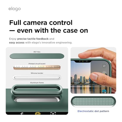 elago Premium Magnetic Silicone Case for iPhone 17 Midnight Green | Compatible with MagSafe, Liquid Silicone Material, Protection, Shockproof, Slim Phone (Midnight Green) - color: Midnight Green, size: iPhone 17