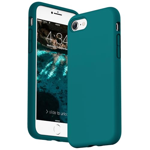 SURPHY Designed for iPhone SE Case, iPhone 8 Case, iPhone 7 Case, Liquid Silicone Phone Case for iPhone se 3rd 2nd SE 2022 SE 2020, Teal Blue - color: Teal Blue