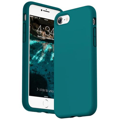 SURPHY Designed for iPhone SE Case, iPhone 8 Case, iPhone 7 Case, Liquid Silicone Phone Case for iPhone se 3rd 2nd SE 2022 SE 2020, Teal Blue - color: Teal Blue