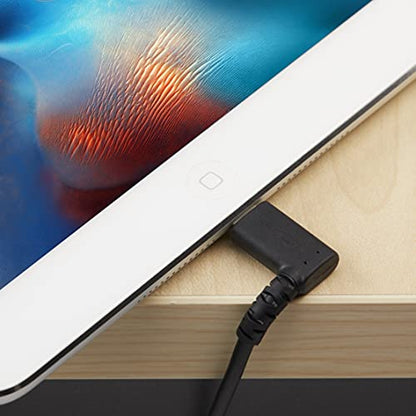 StarTech 3.3ft/1m Angled USB-A to Lightning Cable, Black (RUSBLTMM1MBR) - color: Black, size: 1m