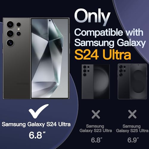 JETech Case for Samsung Galaxy S24 Ultra, Anti-Yellowing, Black | Shockproof Protection, Scratch Resistant Hard PC Back, Durable Transparent TPU Bumper - color: Black, size: Galaxy S24 Ultra
