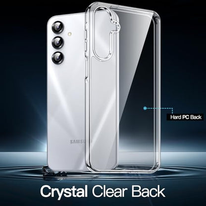 JETech Case for Samsung Galaxy A16, Anti-Yellowing, Clear | Shockproof Protection, Scratch Resistant Hard PC Back, Durable Transparent TPU Bumper - color: Clear, size: Galaxy A16