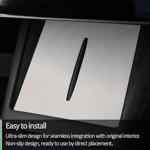 Suede Wireless Charger Pad for Tesla Model 3 24-26 Model Y 25-26 Gray - color: Gray