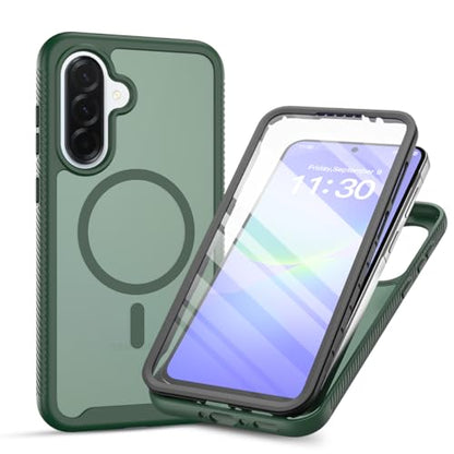 Magnetic Phone Case for Samsung Galaxy A37 / A36 /A56, Army Green - color: Army Green
