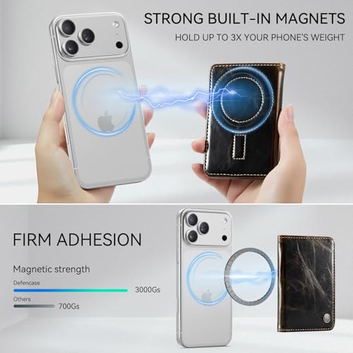 Defencase for Magsafe Wallet Magnetic Card Holder RFID Blocking, Coffee - color: Luxury Coffee