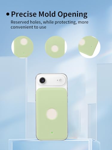 Compatible with Apple iPhone Air MagSafe Battery,UYRUREL Premium Silicone Shockproof Protection Ultra-Thin Design, Comfortable and Skin-Friendly,Matcha Green. - color: Matcha Green