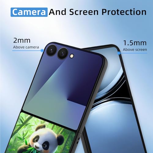 for Z Flip 7 Case Ultra Thin 1.2mm Matte Hard PC Phone Cover- Anti-Scratch Anti-Fingerprint Slim Fit Shockproof Protection Cover for Samsung Galaxy Z Flip 7 Case,Panda Bamboo - color: Panda Bamboo