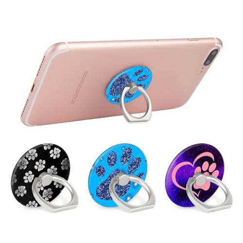 Bonoma Phone Ring Stand,3 Pack Dog Paws 360 Degree Rotation - color: Dog Paws
