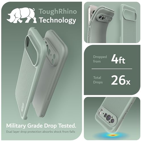 TUDIA MergeGrip [Military Grade] Cases for Google Pixel 10 Pro XL (2025), [Drop Tested] Dual-Layer Shockproof Rugged Slim Anti-Slip Heavy Duty Protective Phone Case Pixel Pro 10 XL Cover – Green Lily - color: Green Lily, size: Pixel 10 Pro XL