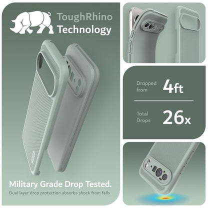 TUDIA MergeGrip [Military Grade] Cases for Google Pixel 10 Pro XL (2025), [Drop Tested] Dual-Layer Shockproof Rugged Slim Anti-Slip Heavy Duty Protective Phone Case Pixel Pro 10 XL Cover – Green Lily - color: Green Lily, size: Pixel 10 Pro XL