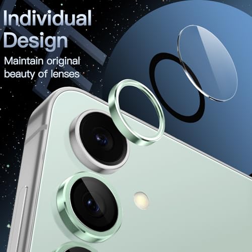 JETech Camera Lens Protector for Samsung Galaxy S24 FE, Mint Green, 1 Set - color: Mint Green