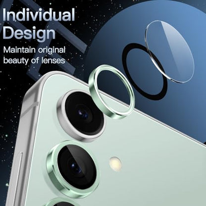 JETech Camera Lens Protector for Samsung Galaxy S24 FE, Mint Green, 1 Set - color: Mint Green