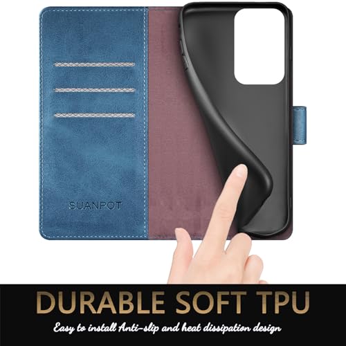 SUANPOT for Motorola Moto G Power 5G 2024 6.7" Wallet case with RFID Blocking Credit Card Holder,Flip Book PU Leather Protective Cover Women Men for Power 5G 2024 Phone case Sky Blue - color: Sky Blue