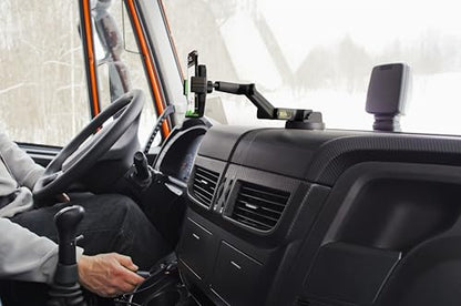 Truckules Truck Phone Mount, 16.9" Long Holder, Big Rig, Green - color: Green