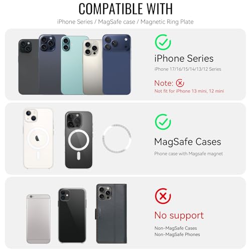 for Magsafe Magnetic Phone Wallet Card Holder, Elegant Blue - color: Elegant Dark Blue