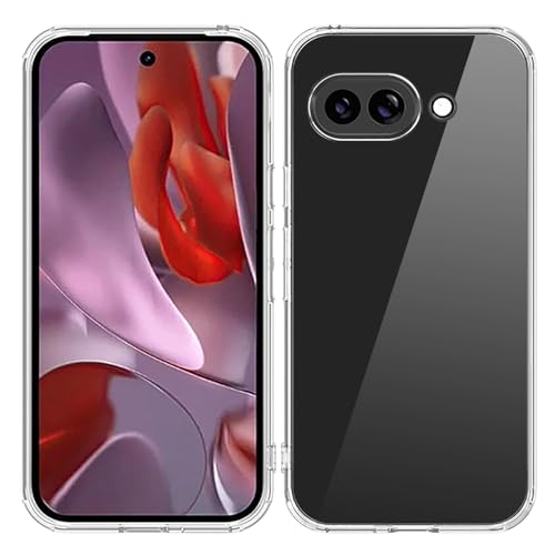 TENOC Phone Case for Google Pixel 9a, Clear Case Shockproof Protective Bumper Slim Cover for 6.3 Inch - color: Clear, size: Pixel 9a