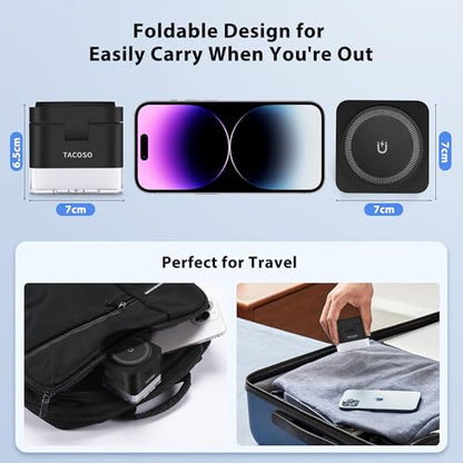 15W Wireless Charger 3-in-1 Apple Charging Station with Night Light - color: Black