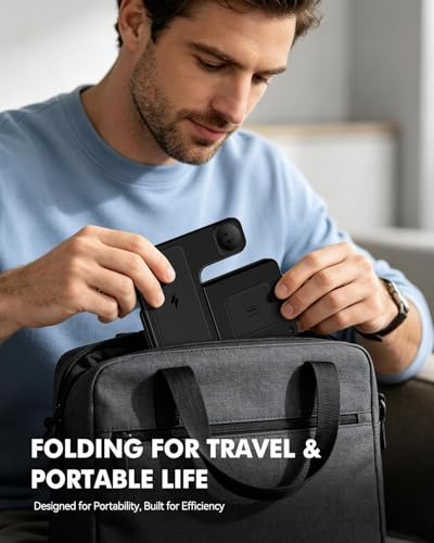 3-in-1 Charging Station for Samsung, Foldable Wireless Charger Stand