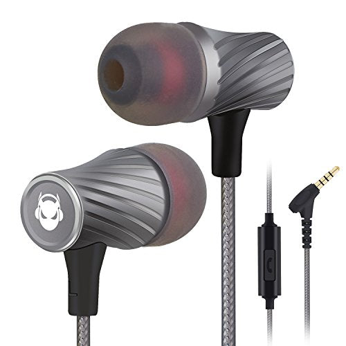 Wired Earbuds with Microphone Super Bass Passive Noise Cancelling Corded