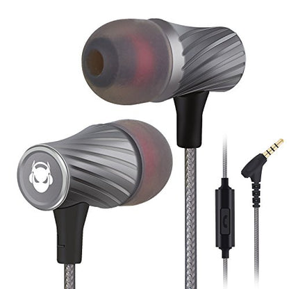 Wired Earbuds with Microphone Super Bass Passive Noise Cancelling Corded