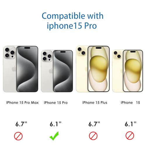 Ultra-Clear Hybrid Case Shockproof & Anti-Yellowing Phone Case | TPU + Acrylic Dual Protection | Slim Fit & Scratch-Resistant Design for iPhone 15 pro - size: iphone 15 pro