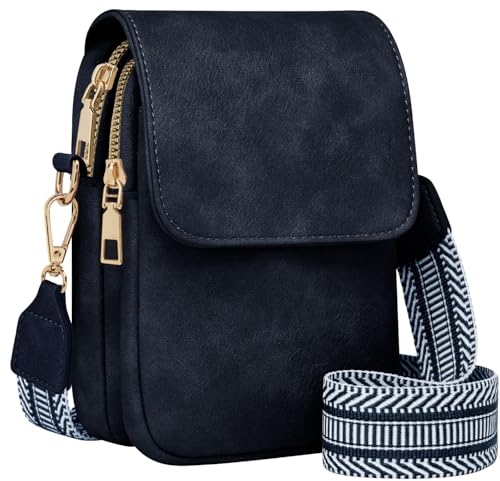 Fashion Small Crossbody Bags for Women Trendy Designer Cell Phone Purses | Adjustable Straps,with Card Holder,Detachable Wristlet Strap,small Cross Body Bag for Woman,Mini Bags,Travel Purse,Work,Gym - color: Darkblue