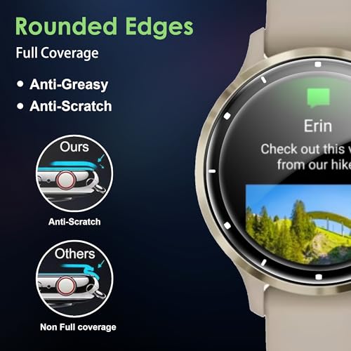 Compatible for Garmin Venu 3 screen protector, Anti-Scratch 3D Full Screen Coverage flim, Case Friendly, HD Ultra, 4 PACK - size: Garmin Venu 3