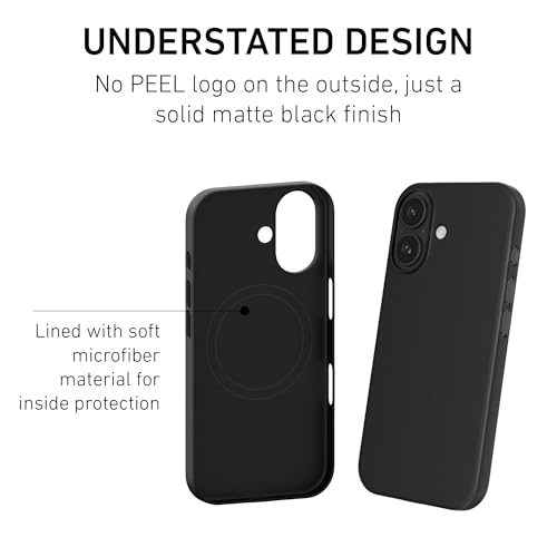 PEEL Magnetic Case for iPhone 16 (Black) - color: Black, size: Magnetic