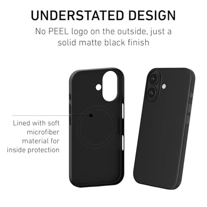 PEEL Magnetic Case for iPhone 16 (Black) - color: Black, size: Magnetic