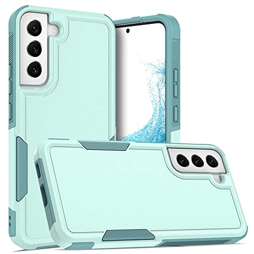 for Samsung Galaxy S22 Plus Case: Dual Layer Protective Heavy Duty Cell Phone Cover Shockproof Rugged with Screen Protector - Military Protection Bumper Tough - Samsung Galaxy S22+ 2022, Mint Green - color: Mint Green (PC) + Mint Green (TPU)