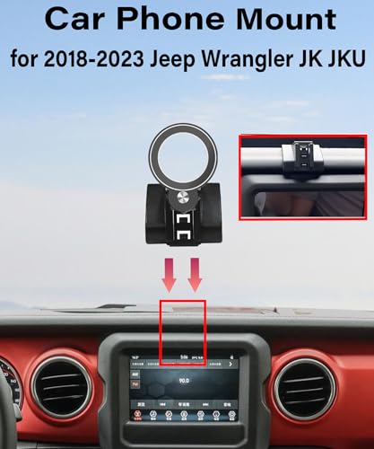 Magnetism Car Phone Holder for Jeep Wrangler JK JKU 2018-2023 Accessories - size: for 2018-2023 Jeep Wrangler JK JKU