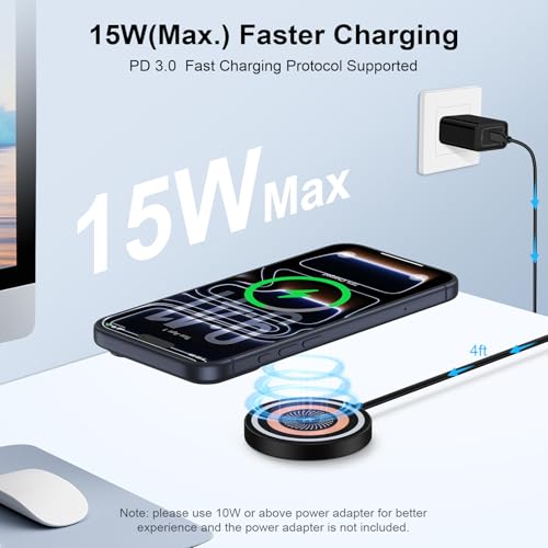 Samsung Galaxy S26 S25 Wireless Charging for S24 S23 Ultra Z Fold Flip 8 7 - color: Black