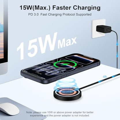 Samsung Galaxy S26 S25 Wireless Charging for S24 S23 Ultra Z Fold Flip 8 7 - color: Black