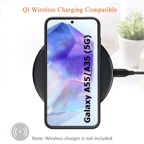 Battery Case for Galaxy A35/ A55, 12000mAh Rechargeable Portable Wireless Charging Case Compatible with Galaxy A35/ A55 5G (6.6 inch) with Carplay Extended Battery Pack Charger Power Case (Black) - size: Galaxy A35/A55