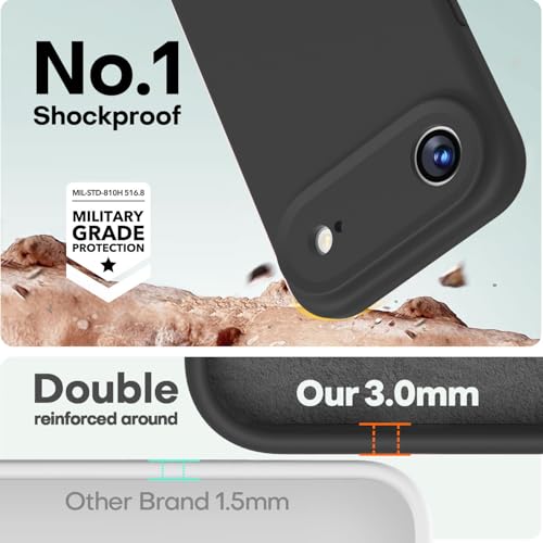 LOVE 3000 Magnetic for iPhone Air Case Premium Silicone, Black - color: Black, size: iPhone Air 6.5inch