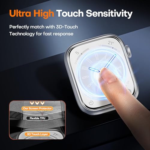 TOCOL 6 Pack Screen Protectors for Apple Watch SE (2nd Gen)/6/5/4 40 mm, Bubble-Free Scratch Resistant HD Transparent Soft TPU Screen Protector Film for Apple Watch 40 mm | Self-Repair, Scratch-Resistant, Bubble-Free, HD Transparent, Ultra-Slim, Flexible