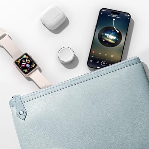 RUXELY Magnetic Charger 5W for Apple Watch 12,USB C iWatch Charger Adapter - color: Silver