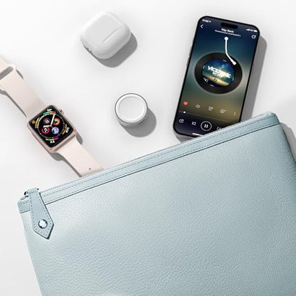 RUXELY Magnetic Charger 5W for Apple Watch 12,USB C iWatch Charger Adapter - color: Silver