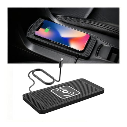Wireless Car Charger Pad for Honda Pilot 4th Gen 2023 2024 2025 2026 15W Wireless Charging Mat Non-Slip Silicone Phone Charger DIY Trim-to-Fit Accessories,USB-C - color: USB-C