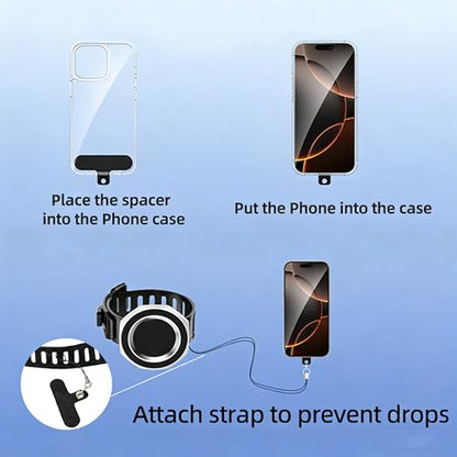 Magnetic Phone Mount with Flexible Bendable Mounting, Compatible with MagSafe, Gym, Steering Wheel, Stroller & Wrist Strap, Universal for iPhone 17/16/15/14/13/12, Treadmill, Shopping Cart