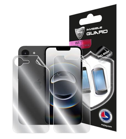 IPG Made for iPhone 16 Hydrogel Screen Protector Invisible Touch Screen Sensitive Ultra HD Clear Film Anti Scratch Skin Guard - Smooth/Self-Healing/Bubble -Free (iPhone 16e, Full Body (Screen + Back Protector)) - size: Full Body (Screen + Back Protector)