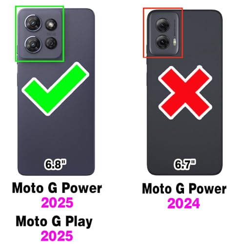 Phone Case for Motorola Moto G Power 2025/Moto G Play 5G 2025 Hard Cover Shockproof Soft Silicone Bumper Hybrid Three Layer Heavy Duty Grip Rugged Protective Cell GPower GPlay XT2515-1 Blue - color: Blue